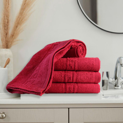 FLAROVAN Hand Towels 4 pk 16x28 (Burgundy)