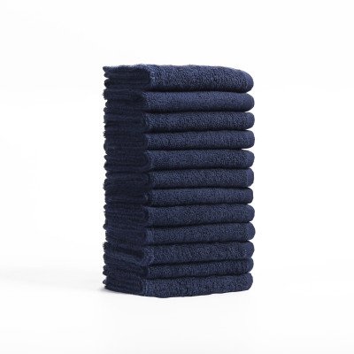 FLAROVAN Soft Face Cloths Pack 12 30*30 inc (Navy Blue)