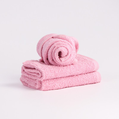 FLAROVAN Soft Face Cloths Pack 12 30*30 inc (Pink)