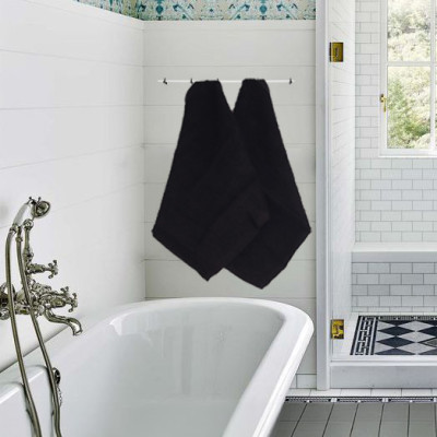 FLAROVAN Hand Towels 4 pk 16x28 inc (Black)