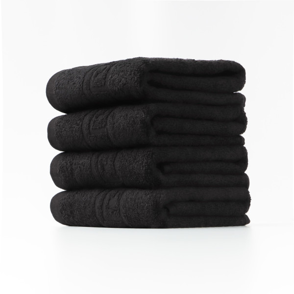 FLAROVAN Hand Towels 4 pk 16x28 inc (Black)