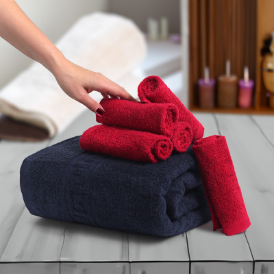 FLAROVAN Soft Face Cloths Pack 12 30*30 inc (Burgundy)