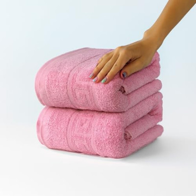 FLAROVAN Luxury Bath Towels 2Pk 28 x 56 inc (Pink)