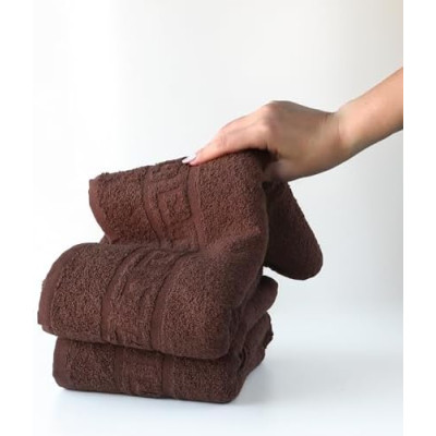 FLAROVAN Luxury Bath Towels 2 Pk 28x56 inc (Dark Brown)
