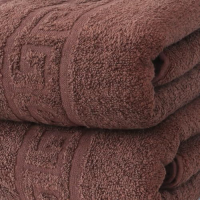 FLAROVAN Luxury Bath Towels 2 Pk 28x56 inc (Dark Brown)