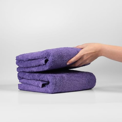 FLAROVAN Luxury Bath Towels 2 Pk 28x56 inc (Lavender Purple)