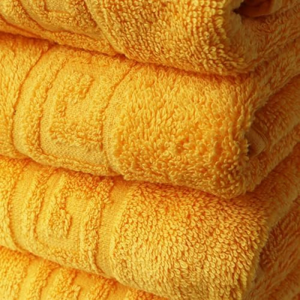 FLAROVAN Luxury Bath Towels 2 Pk 28x56 inc (Yellow)