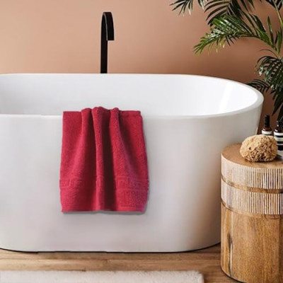 FLAROVAN Luxury Bath Towels 2 Pk 28 x 56 inc (Burgundy)