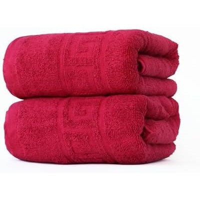 FLAROVAN Luxury Bath Towels 2 Pk 28 x 56 inc (Burgundy)