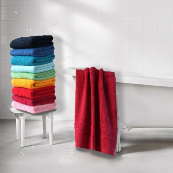 FLAROVAN Luxury Bath Towels 2 Pk 28 x 56 inc (Burgundy)