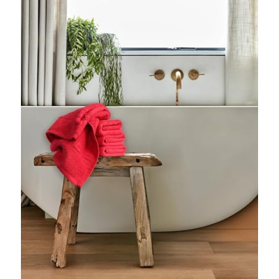 FLAROVAN Luxury Bath Towels 2 Pk 28 x 56 inc (Red)