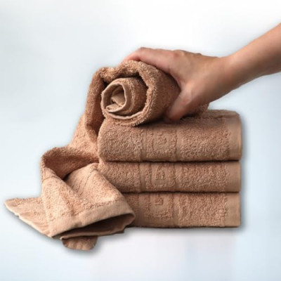 FLAROVAN Hand Towels 4 Pk 16x28 inc (Brown)