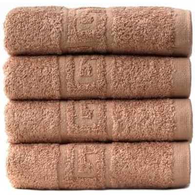 FLAROVAN Hand Towels 4 Pk 16x28 inc (Brown)
