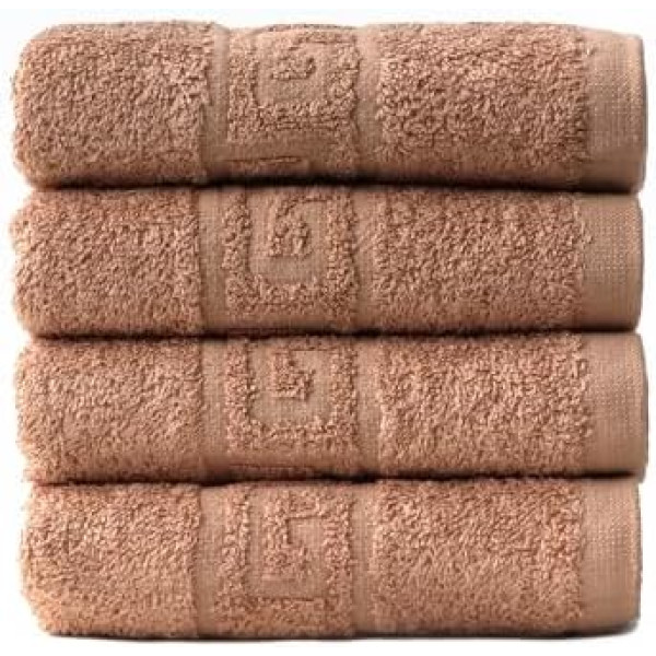 FLAROVAN Hand Towels 4 Pk 16x28 inc (Brown)