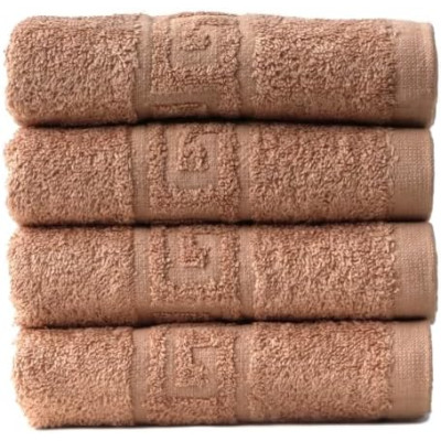 FLAROVAN Hand Towels 4 Pk 16x28 inc (Brown)