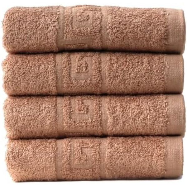 FLAROVAN Hand Towels 4 Pk 16x28 inc (Brown)