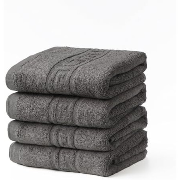 FLAROVAN Hand Towels 4 Pk 16x28 inc (Grey)
