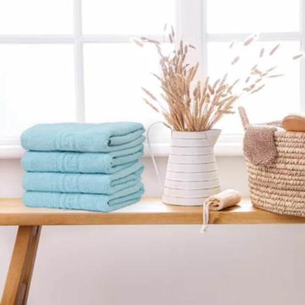 FLAROVAN Hand Towels 4 Pk 16x28 inc (Turquoise)
