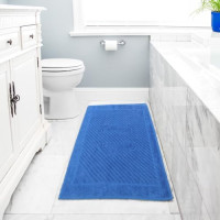 Flarovan Bath Mats for Bathroom 2 Pk 20x28 inc (Blue)