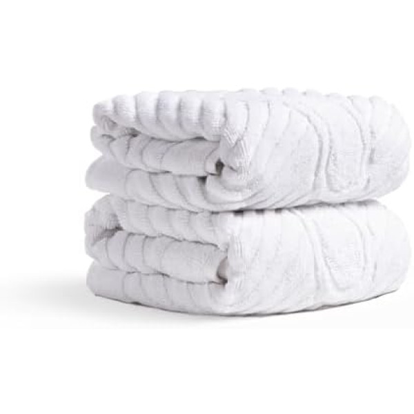 Flarovan Bath Mats for Bathroom 2 Pk 20x28 inc (White)