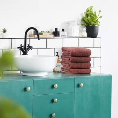 FLAROVAN Hand Towels 4 Pk 16x28 inc (Dark Brown)