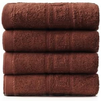 FLAROVAN Hand Towels 4 Pk 16x28 inc (Dark Brown)