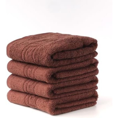 FLAROVAN Hand Towels 4 Pk 16x28 inc (Dark Brown)