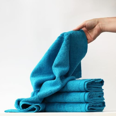 FLAROVAN Hand Towels 4 Pk 16x28 inc (Aqua Blue)