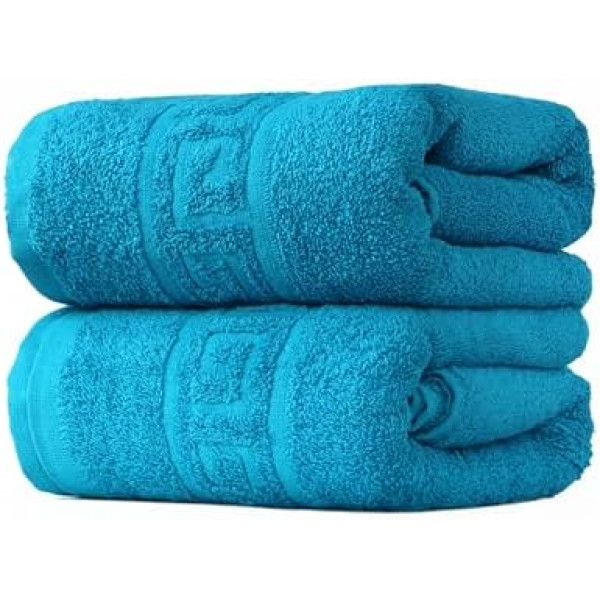 FLAROVAN Luxury Bath Towels 2 Pk 28 x 56 inc (Aqua Blue)