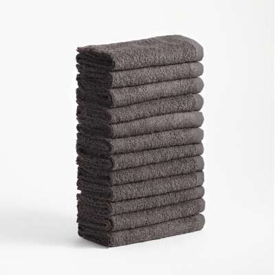 FLAROVAN Soft Face Cloths Pack 12 30*30 inc (Grey)
