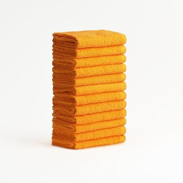 FLAROVAN Soft Face Cloths Pack 12 12*12 inc (Yellow)