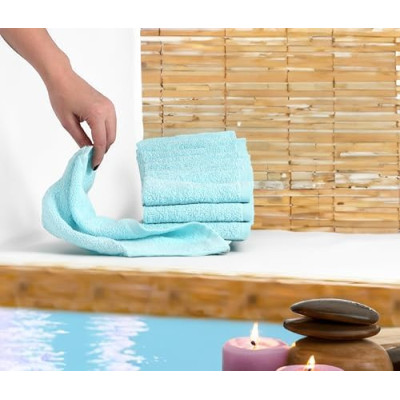 FLAROVAN Soft Face Cloths Pack 12 12*12 inc (Turquoise)