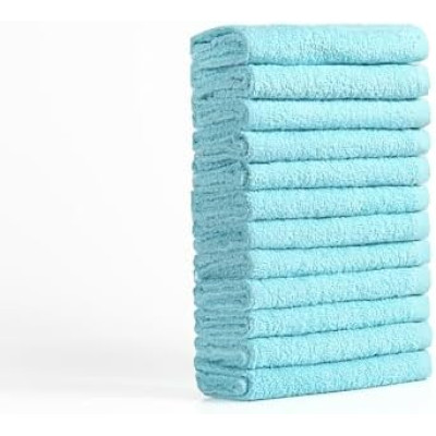 FLAROVAN Soft Face Cloths Pack 12 12*12 inc (Turquoise)