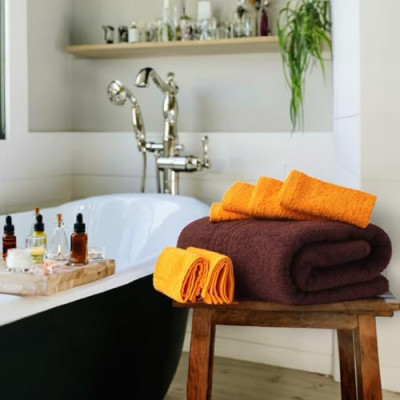 FLAROVAN Bath Sheets Oversized 40 x 70 inc (Dark Brown)