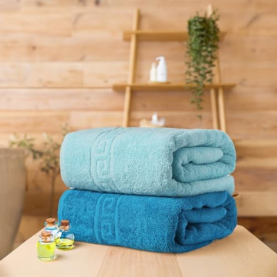 FLAROVAN Bath Sheets Oversized 40 x 70 inc (Aqua Blue)