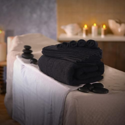 FLAROVAN Bath Sheets Oversized 40 x 70 inc (Black)