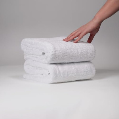 FLAROVAN Luxury Bath Towels 2 Pk 28*56 inc (Brilliant White)